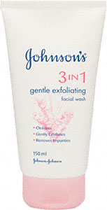 Скраб для лица Johnson's 3in1 Gentle Exfoliating Facial Wash
